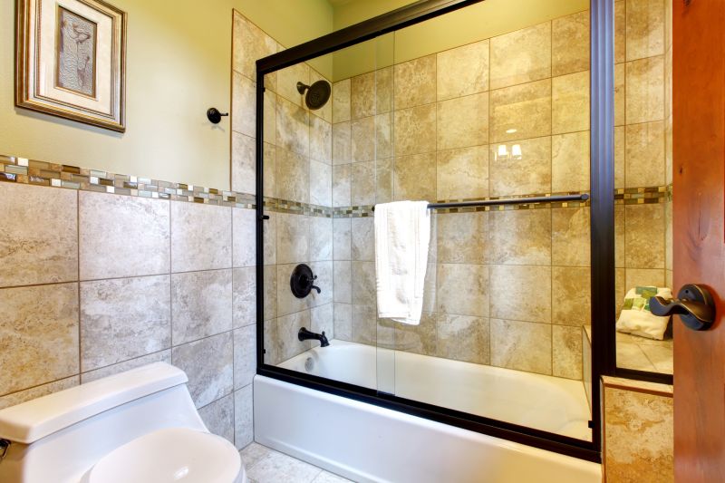 Corner Shower with Sliding Door